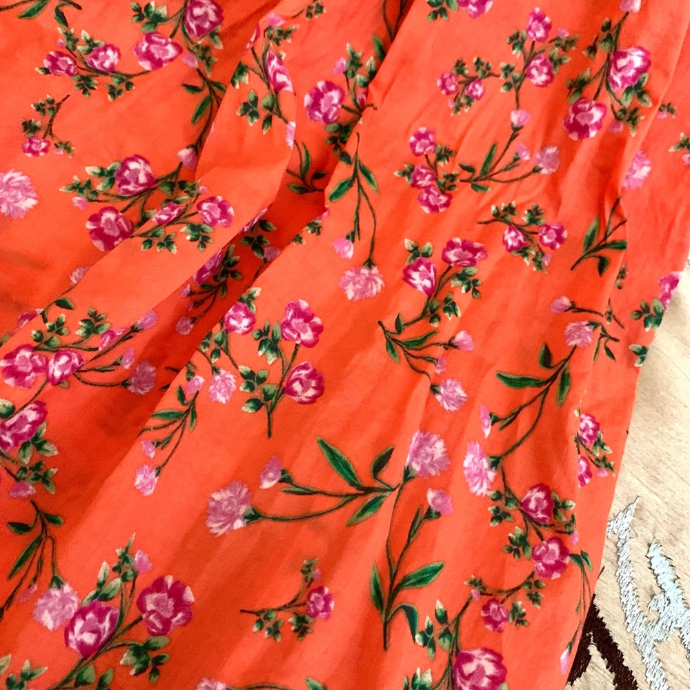 J. Crew Smocked Maxi Skirt in Coral Floral - Picture 8 of 9